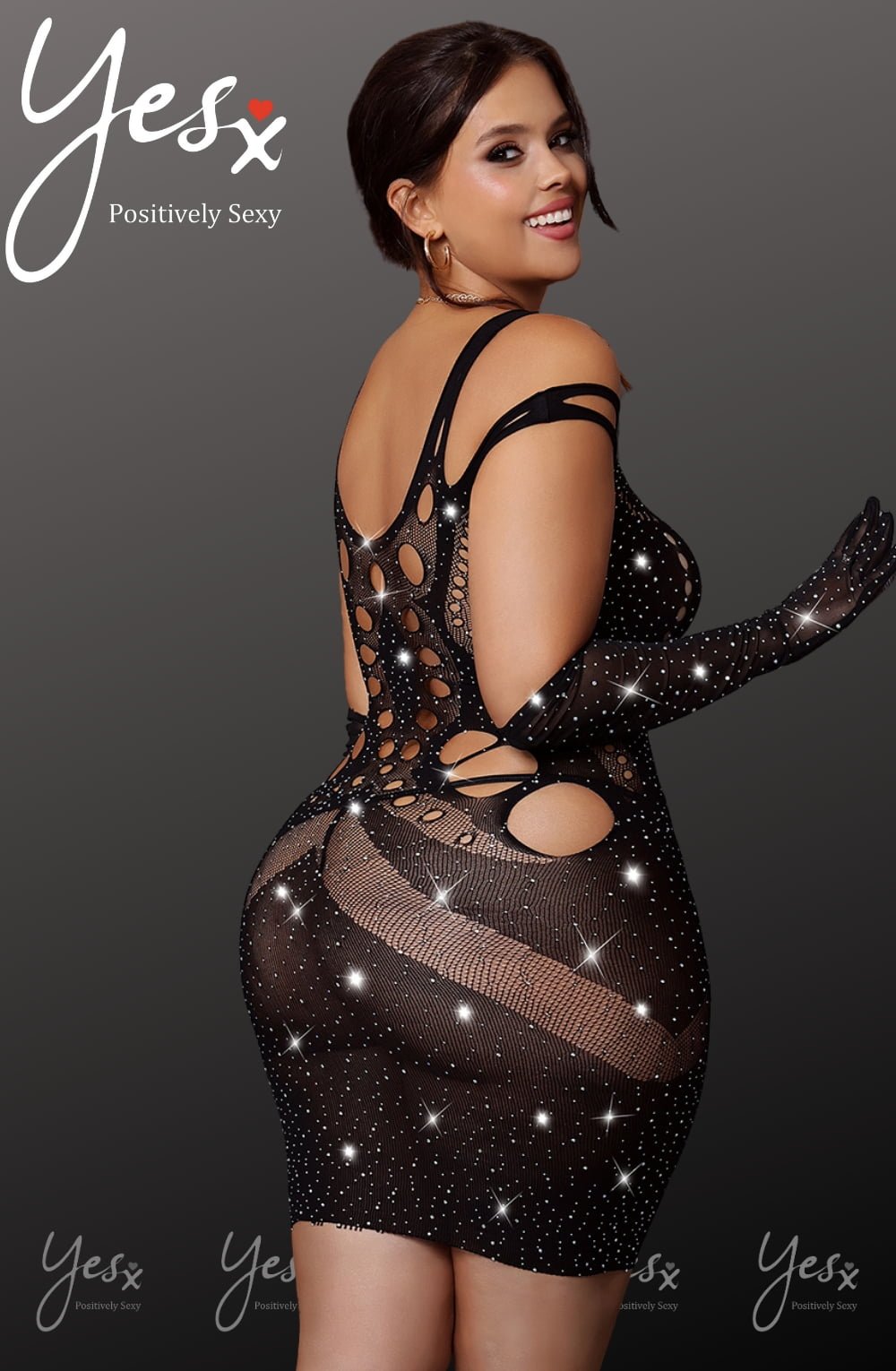 Yesx Yx853Q Sparkly Black Dress 2 yesx yx853q sparkly black dress - image 2
