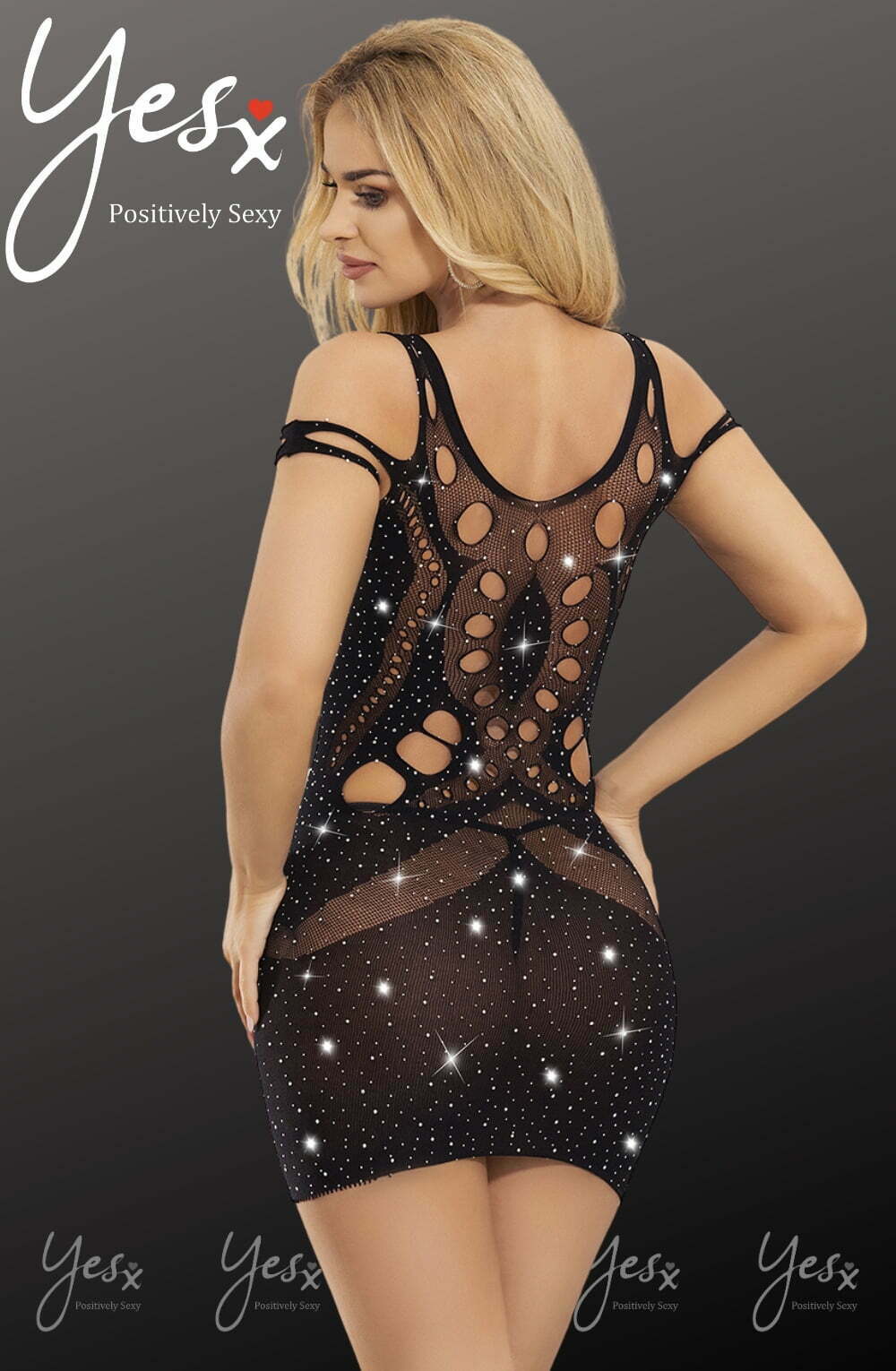 Yesx Yx853 Sparkly Black Dress 4 yesx yx853 sparkly black dress - image 4