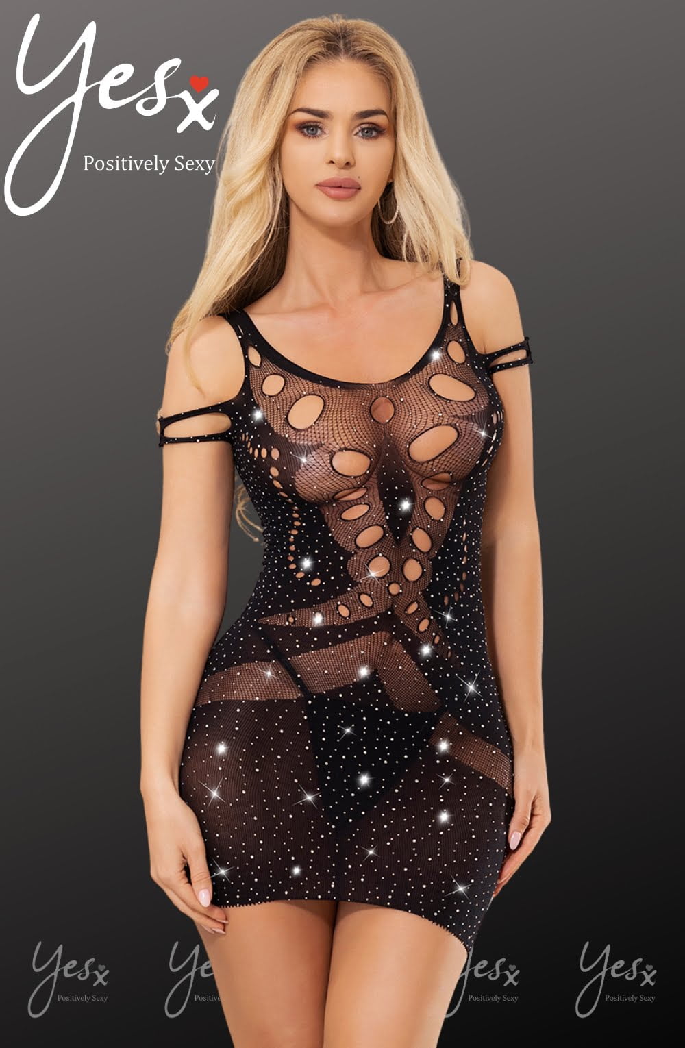 Yesx Yx853 Sparkly Black Dress 2 yesx yx853 sparkly black dress - image 2