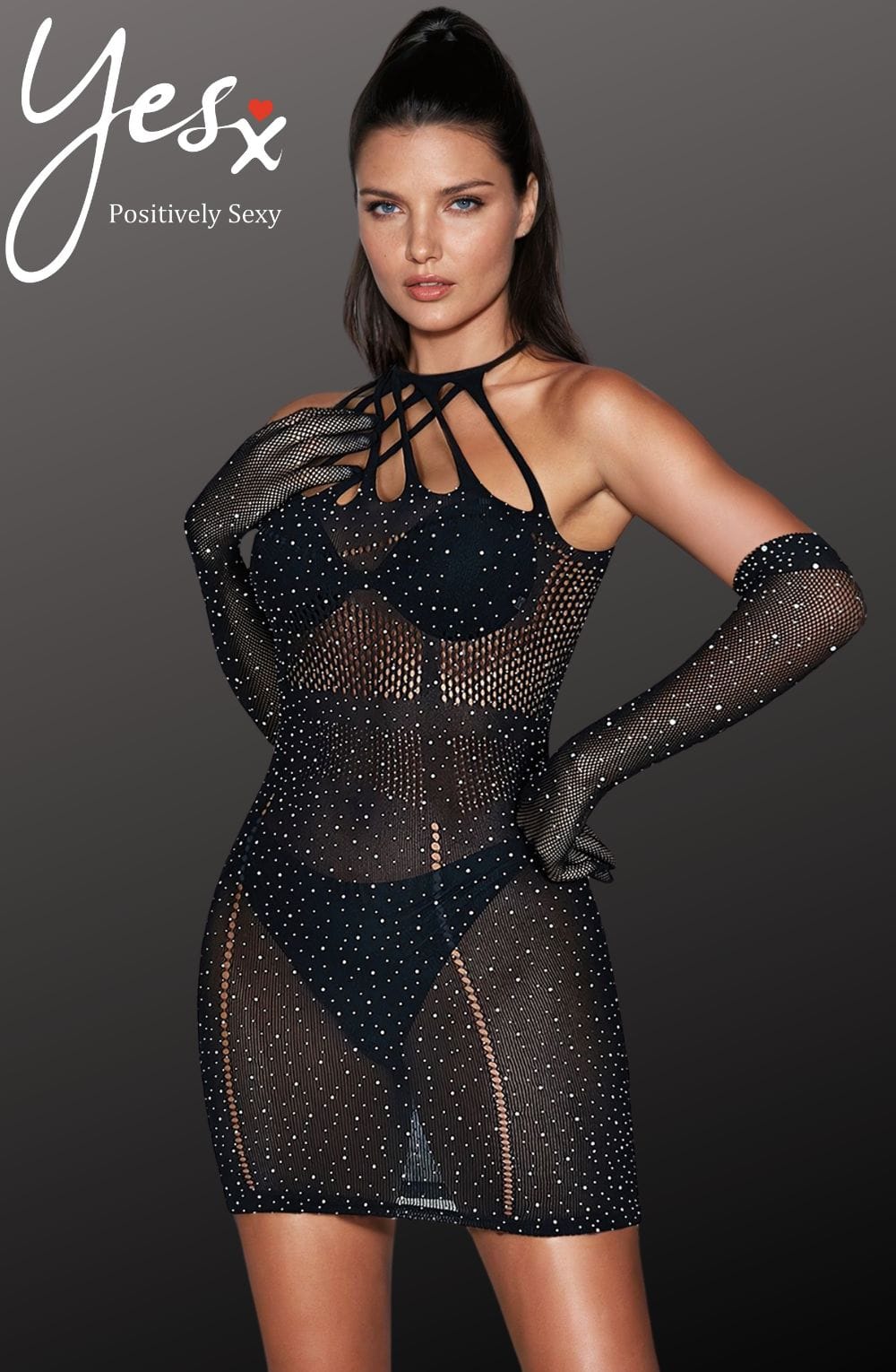 Yesx Yx865 Sparkle Rhinestone Fishnet 5 yesx yx865 sparkle rhinestone fishnet - image 5