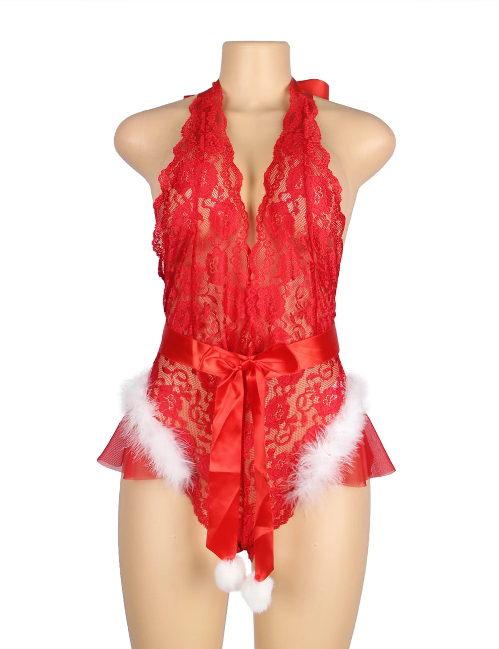 Yesx Yx874Q Christmas Sexy Halter Neck Teddy Up To 4Xl 8 yesx yx874q christmas sexy halter neck teddy up to 4xl - image 8