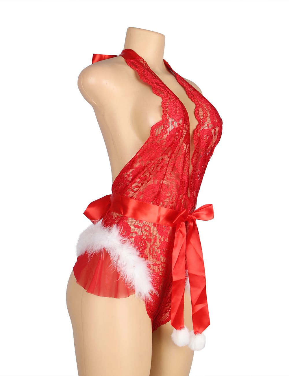 Yesx Yx874Q Christmas Sexy Halter Neck Teddy Up To 4Xl 3 yesx yx874q christmas sexy halter neck teddy up to 4xl - image 3