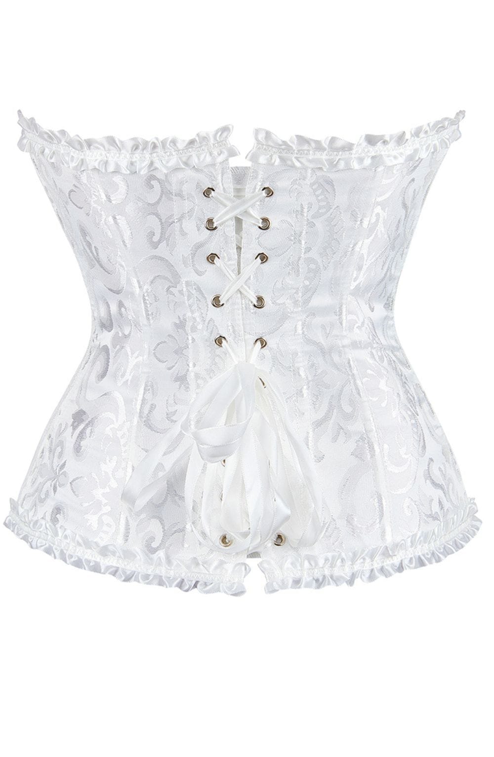 Yesx Yx887 Elegant White Brocade Corset Up To 2Xl 5 yesx yx887 elegant white brocade corset up to 2xl - image 5