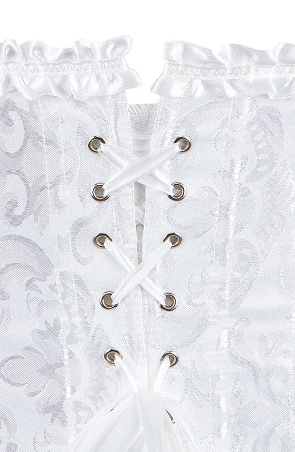Yesx Yx887 Elegant White Brocade Corset Up To 2Xl 4 yesx yx887 elegant white brocade corset up to 2xl - image 4