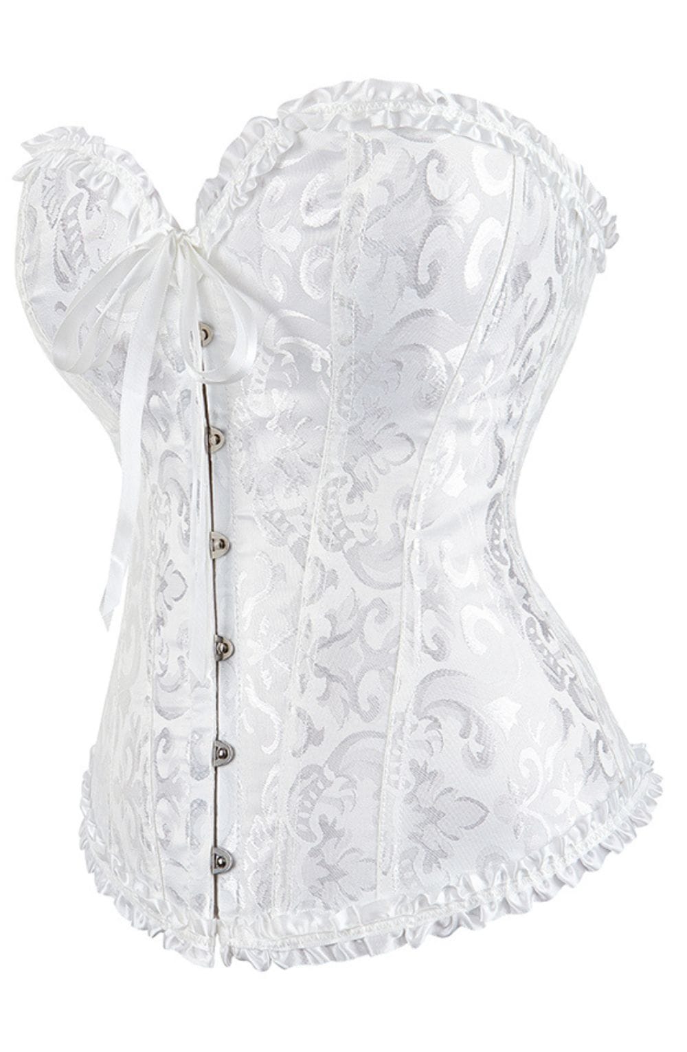 Yesx Yx887 Elegant White Brocade Corset Up To 2Xl 2 yesx yx887 elegant white brocade corset up to 2xl - image 2