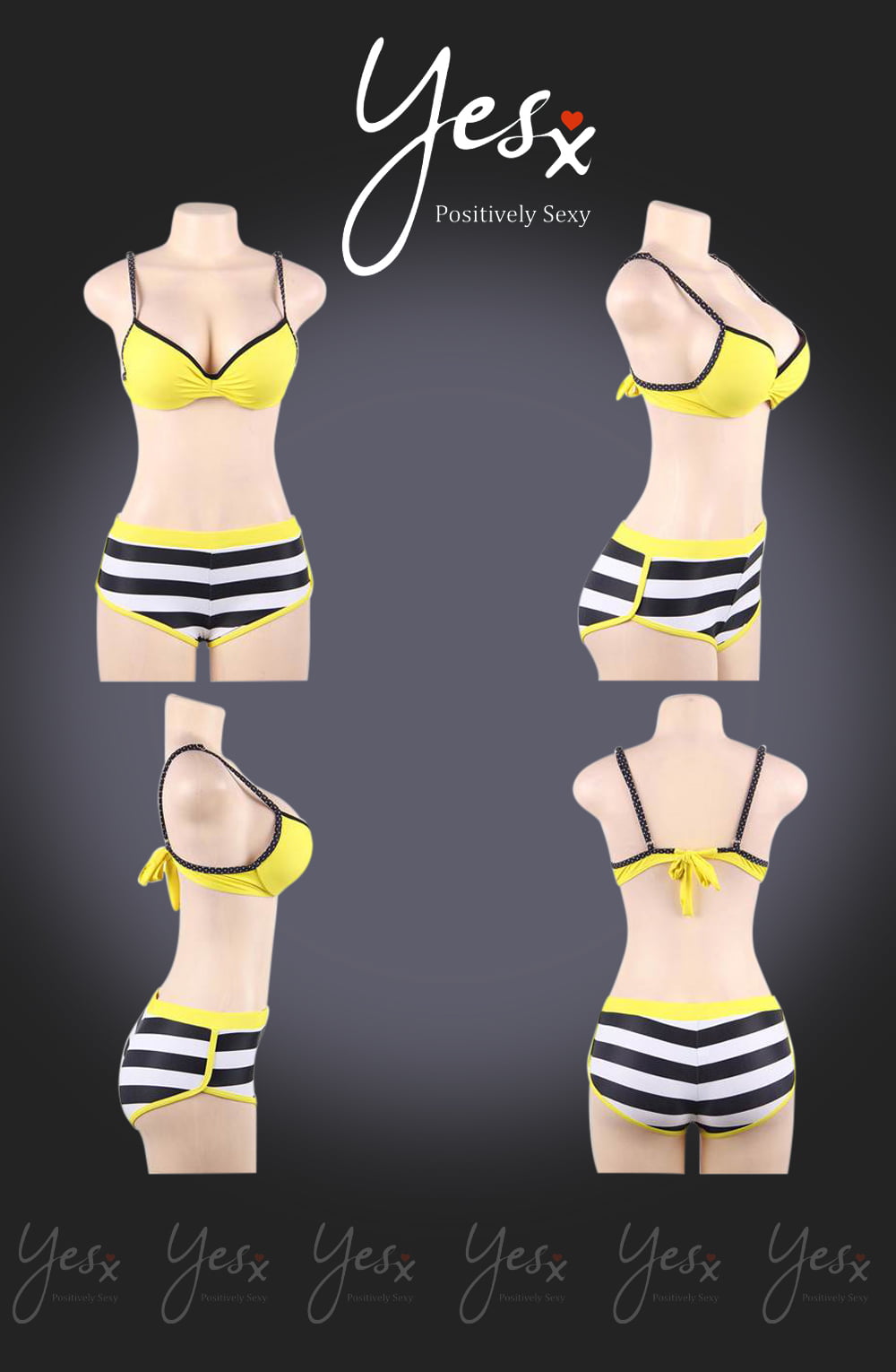 Yesx Yx963 Bikini 3 Piece Set Yellow 4 yesx yx963 bikini 3 piece set yellow - image 4