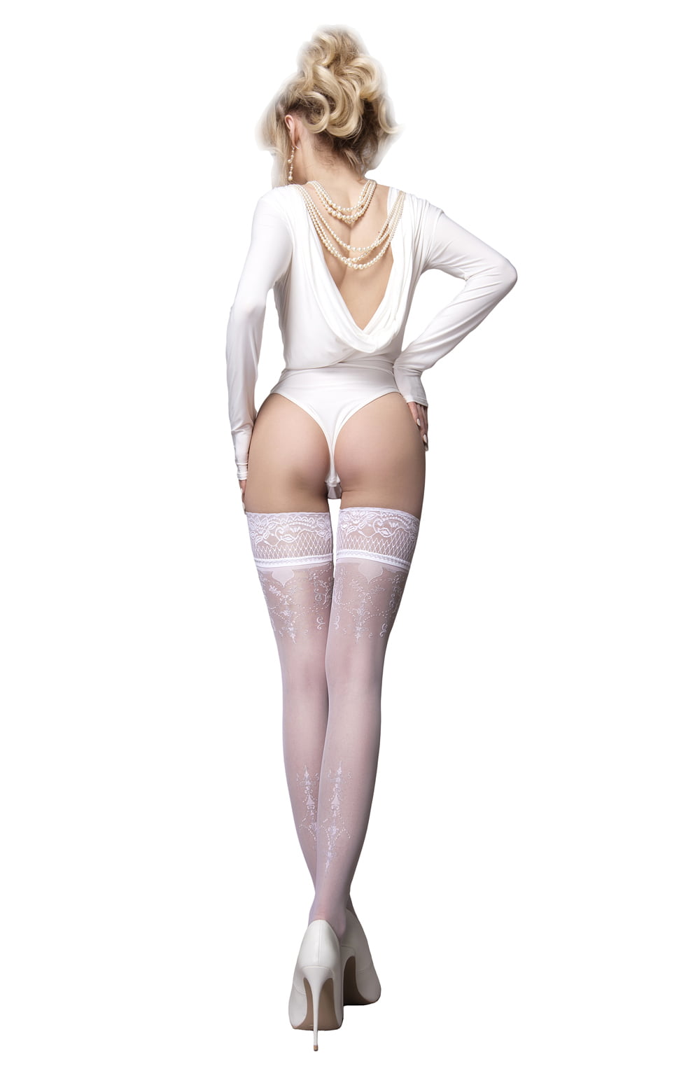 Ballerina 585 White Hold Ups 2 ballerina 585 white hold ups - image 2