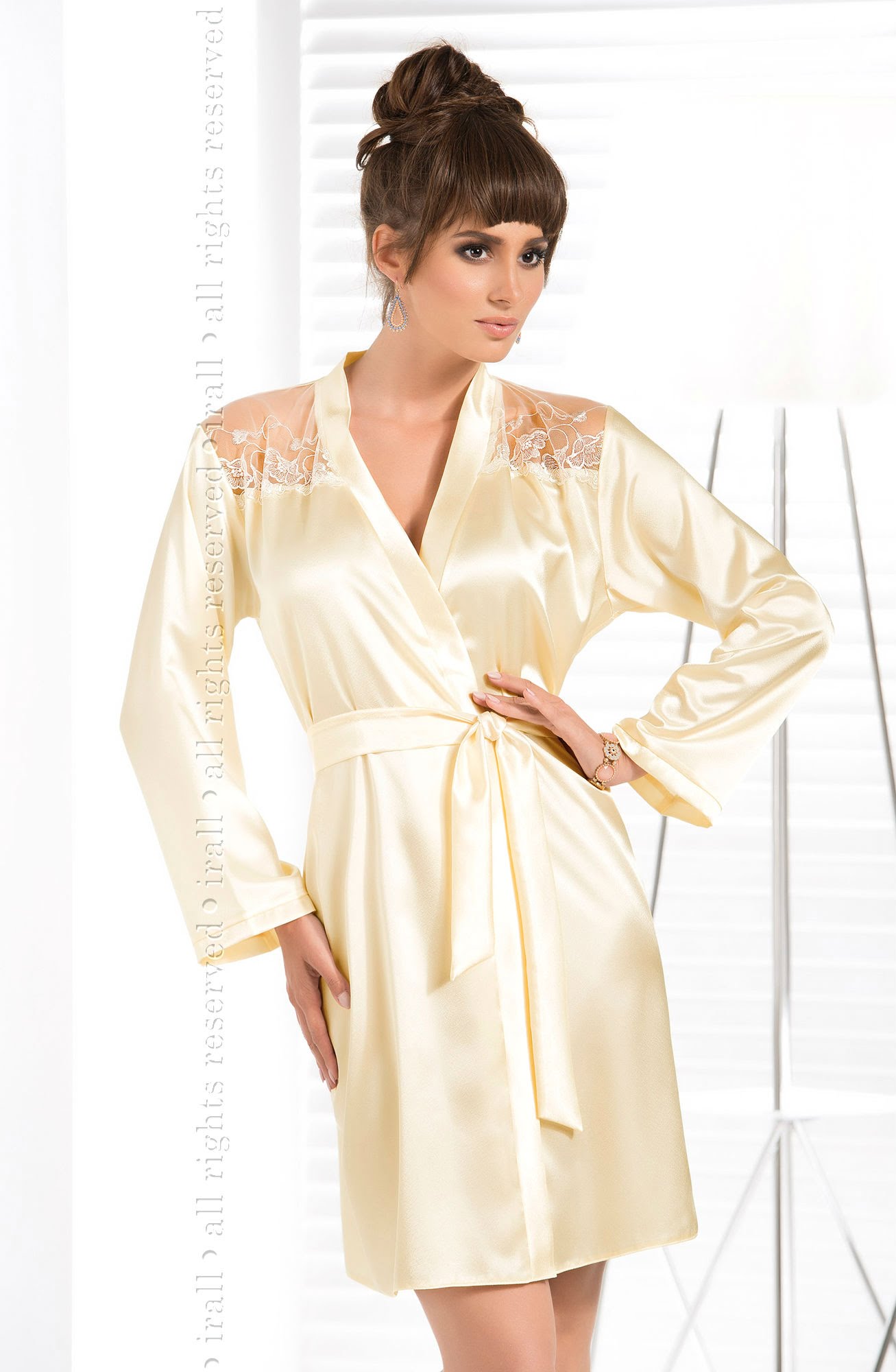 Irall Daphne Dressing Gown Cream 2 irall daphne dressing gown cream - image 2