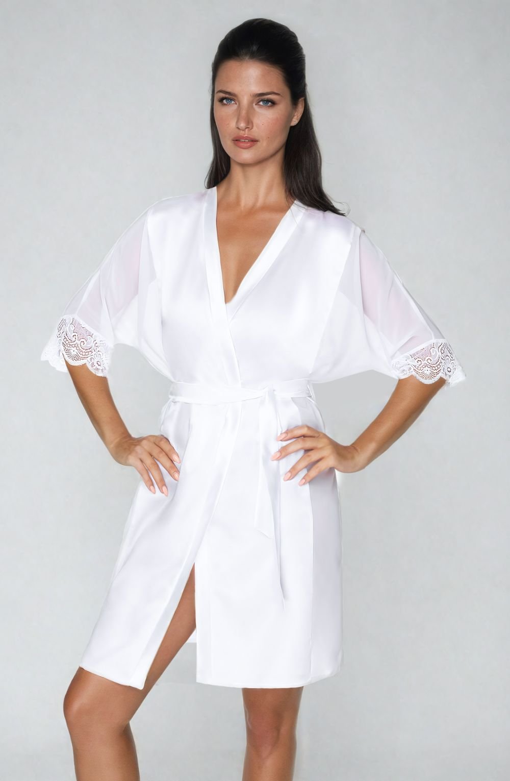 Irall Sharon Dressing Gown White 3 irall sharon dressing gown white - image 3