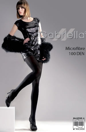 gabriella classic microfibre 100 tights black - image 2