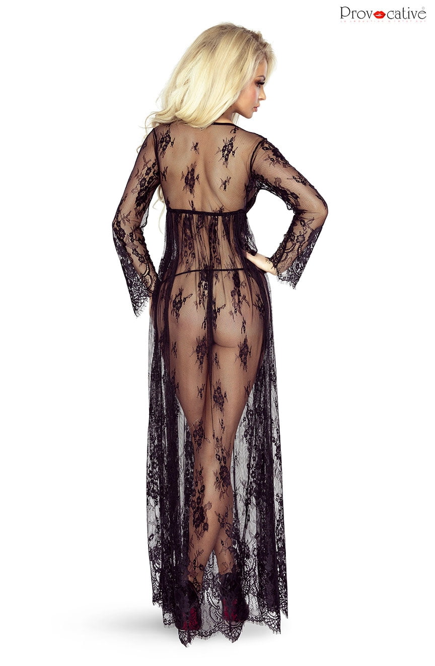 Provocative Pr5080 So Elegant Robe Black 2 provocative pr5080 so elegant robe black - image 2