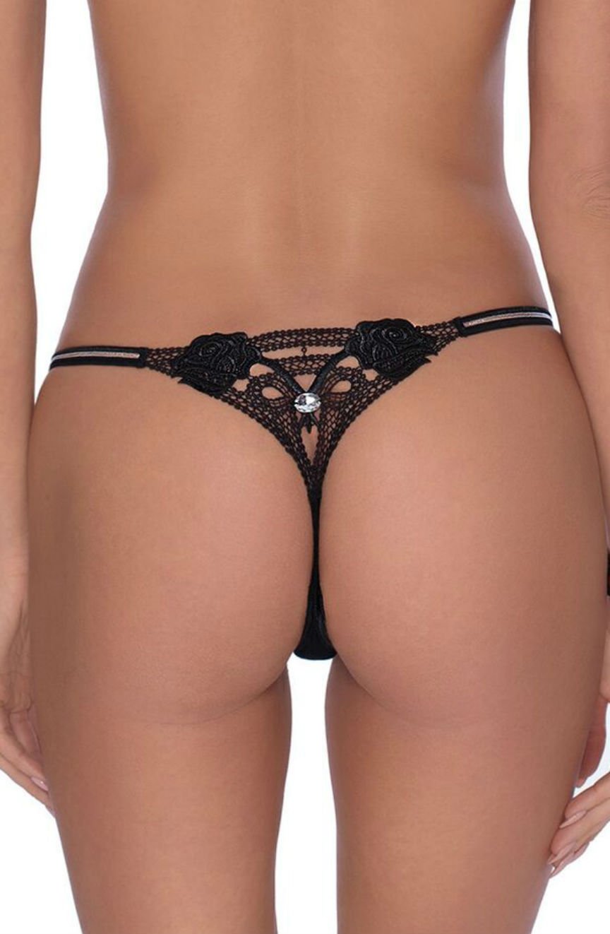 Roza Lea Thong Black 2 roza lea thong black - image 2