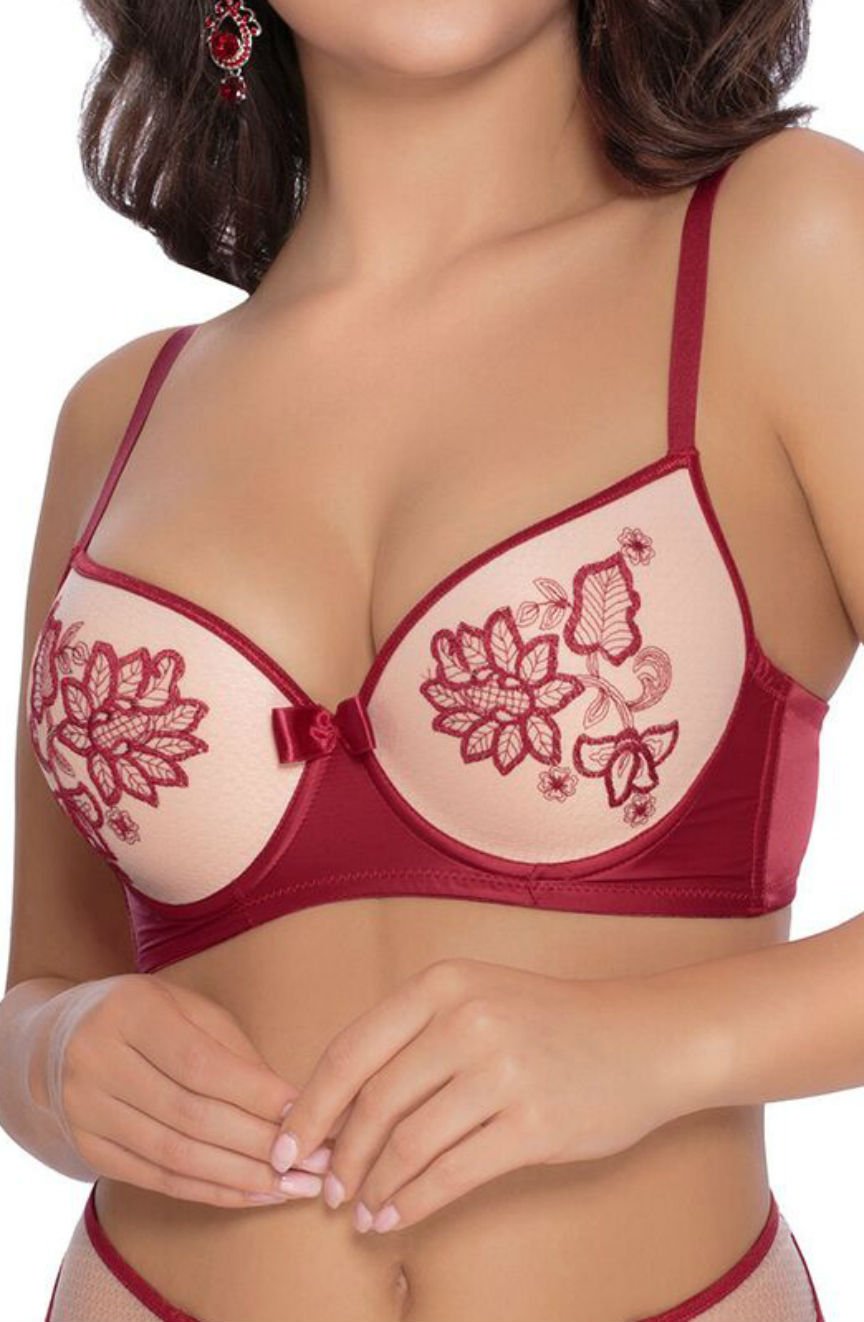 Roza Mehendi Push Up Bra Claret 1 roza mehendi push up bra claret